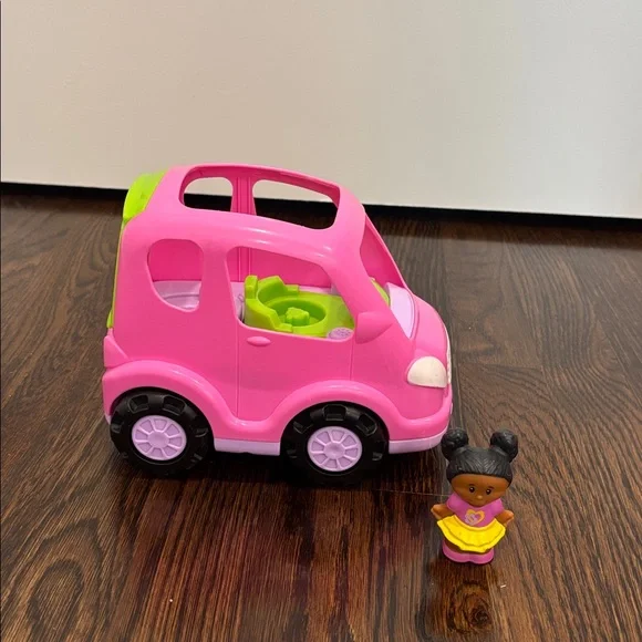 Little People Pink Toy Car with Figure - Picture 2 of 4